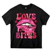 Black Love bites Valentine's Day Heavy Core Tee - HowdyJamesFarm