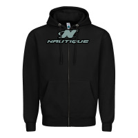 Black Nautique Boats Zipper Hoodie - linhVisuals