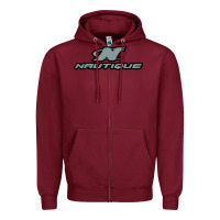 Burgundy Nautique Boats Zipper Hoodie - linhVisuals