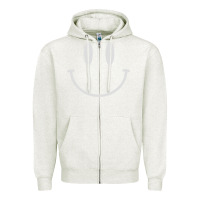 Oatmeal Heather smily Zipper Hoodie - linhVisuals