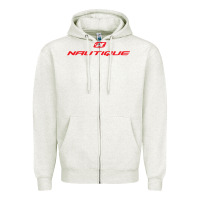 Oatmeal Heather Nautique Boats Zipper Hoodie - linhVisuals