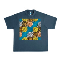 Midnight Navy american football medal with leopard Urban Heavy Tee - BundleAndBundleShop