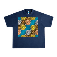 Navy american football medal with leopard Urban Heavy Tee - BundleAndBundleShop