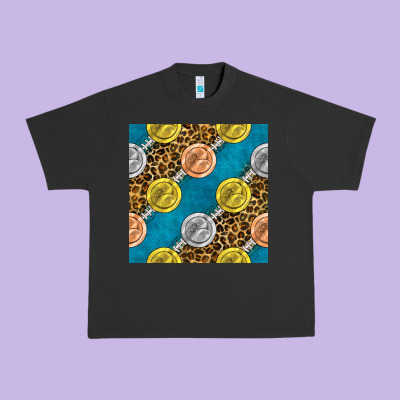 American Football Medal With Leopard Urban Heavy Tee Designed By Bundleandbundleshop