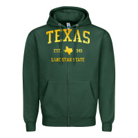 Sports Green texas Zipper Hoodie - linhVisuals