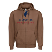 Chestnut La Colombe Zipper Hoodie - linhVisuals