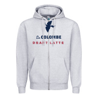 Heather Grey La Colombe Zipper Hoodie - linhVisuals