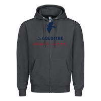 Smoke La Colombe Zipper Hoodie - linhVisuals