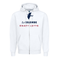 White La Colombe Zipper Hoodie - linhVisuals