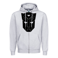 Heather Grey transformer Zipper Hoodie - linhVisuals