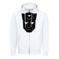 White transformer Zipper Hoodie - linhVisuals