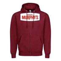 Burgundy papa murphy's Zipper Hoodie - linhVisuals