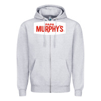 Heather Grey papa murphy's Zipper Hoodie - linhVisuals