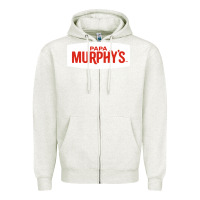 Oatmeal Heather papa murphy's Zipper Hoodie - linhVisuals