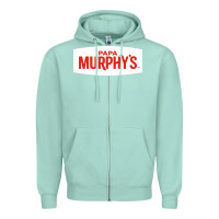 Seafoam papa murphy's Zipper Hoodie - linhVisuals