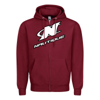 Burgundy Nautique Boats Zipper Hoodie - linhVisuals