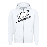 White Nautique Boats Zipper Hoodie - linhVisuals