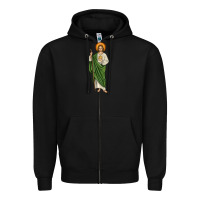 Black san judas Zipper Hoodie - JahusDesignShop