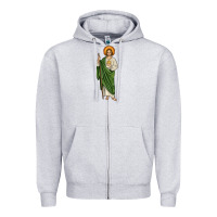 Heather Grey san judas Zipper Hoodie - JahusDesignShop