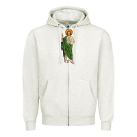 Oatmeal Heather san judas Zipper Hoodie - JahusDesignShop