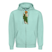 Seafoam san judas Zipper Hoodie - JahusDesignShop