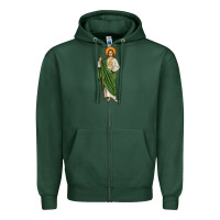 Sports Green san judas Zipper Hoodie - JahusDesignShop