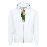 White san judas Zipper Hoodie - JahusDesignShop