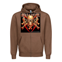 Chestnut Megadeath Chains Zipper Hoodie - linhVisuals