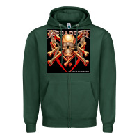 Sports Green Megadeath Chains Zipper Hoodie - linhVisuals
