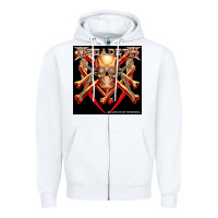 White Megadeath Chains Zipper Hoodie - linhVisuals