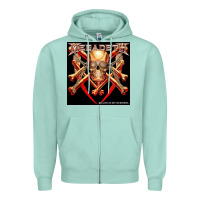 Seafoam Megadeath Chains Zipper Hoodie - linhVisuals