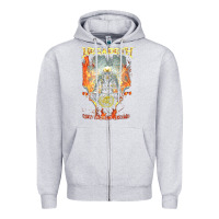 Heather Grey Megadeath World Order Zipper Hoodie - linhVisuals