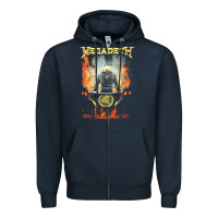 Navy Megadeath World Order Zipper Hoodie - linhVisuals