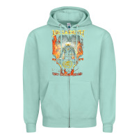 Seafoam Megadeath World Order Zipper Hoodie - linhVisuals