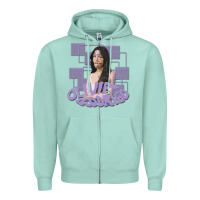 Seafoam olivia rodrigo Zipper Hoodie - linhVisuals