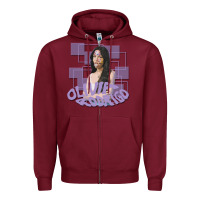 Burgundy olivia rodrigo Zipper Hoodie - linhVisuals