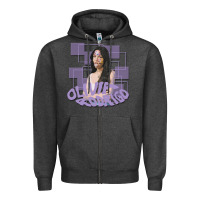 Charcoal Heather olivia rodrigo Zipper Hoodie - linhVisuals