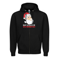 Black santa claus is cumming dirty humor Zipper Hoodie - linhVisuals