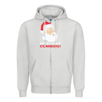 Dove Grey santa claus is cumming dirty humor Zipper Hoodie - linhVisuals