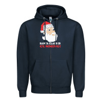 Navy santa claus is cumming dirty humor Zipper Hoodie - linhVisuals