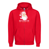 Red santa claus is cumming dirty humor Zipper Hoodie - linhVisuals