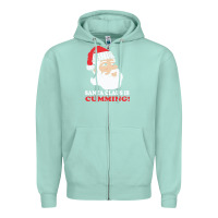 Seafoam santa claus is cumming dirty humor Zipper Hoodie - linhVisuals