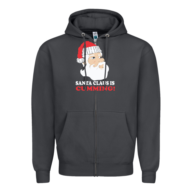 Santa Claus Is Cumming Dirty Humor Zipper Hoodie by linhVisuals | Teevron