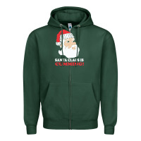 Sports Green santa claus is cumming dirty humor Zipper Hoodie - linhVisuals