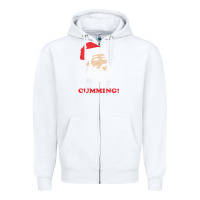 White santa claus is cumming dirty humor Zipper Hoodie - linhVisuals