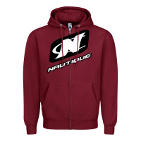 Burgundy Nautique Boats Zipper Hoodie - linhVisuals