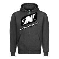 Charcoal Heather Nautique Boats Zipper Hoodie - linhVisuals
