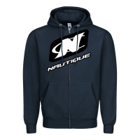 Navy Nautique Boats Zipper Hoodie - linhVisuals