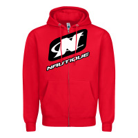 Red Nautique Boats Zipper Hoodie - linhVisuals