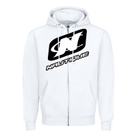 White Nautique Boats Zipper Hoodie - linhVisuals